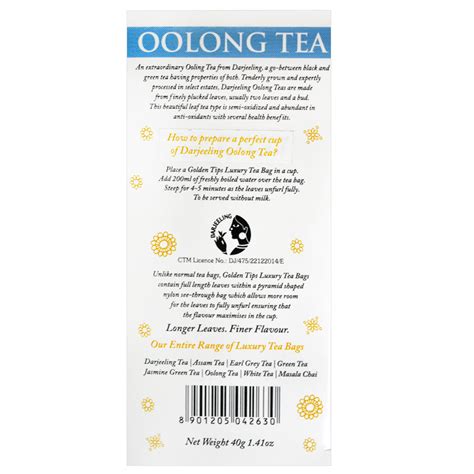 Buy Oolong Tea Full Leaf Pyramid - Tea Bags – Golden Tips