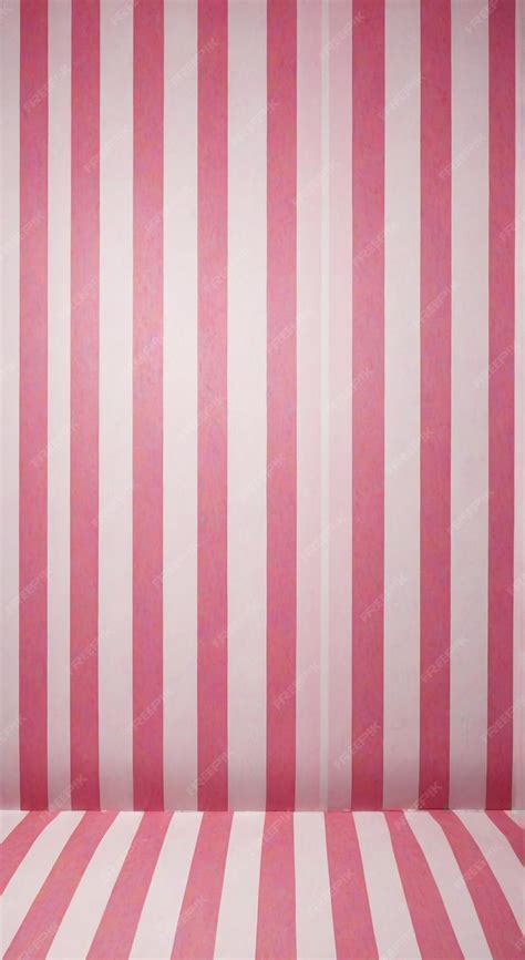 Premium Photo | A pink and white striped wallpaper with a red and white ...