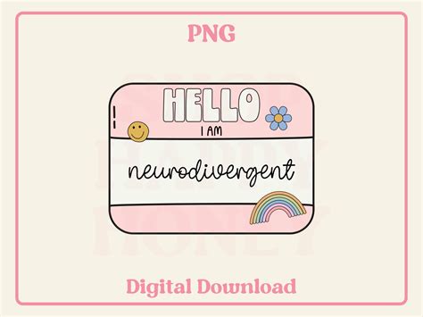 Hello I Am Neurodivergent Graphic by Happy Honey SVG · Creative Fabrica