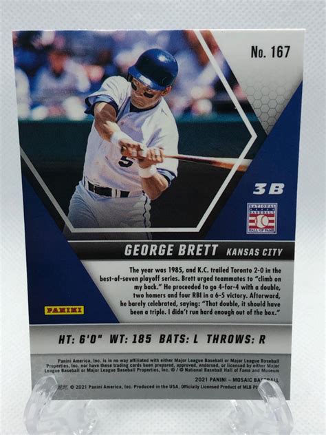 George Brett #167 Prices | 2021 Panini Mosaic | Baseball Cards