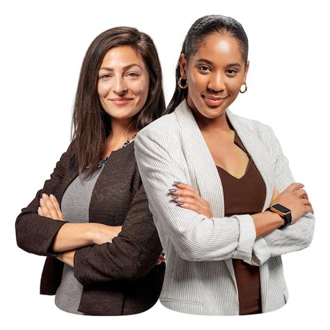 Female business partners png sticker transparent background | Premium Photo