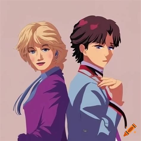 Anime couple inspired by 80's anime