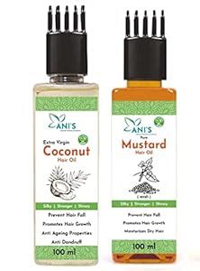 Buy ANI'S Mustard & Coconut Hair Oil-Pure & Natural Hair Growth Combo ...