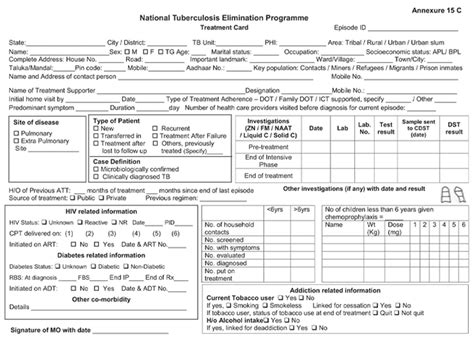 TB Treatment Card | Knowledge Base