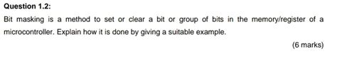 Image result for Explain Program to Mask 1 Bit Data of Memory Address 20 50H