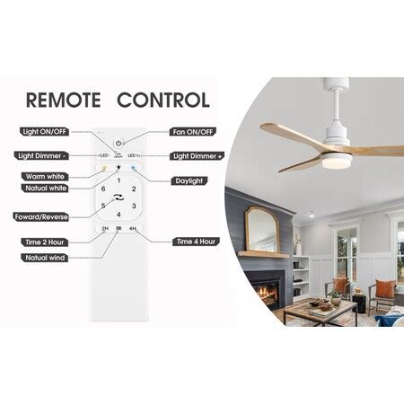 Energetic Lighting 52 In LED Ceiling Fan with Light, Remote Control ...