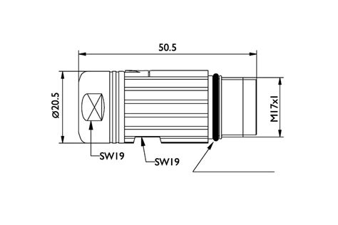 Standard connector, series 617, M17 signal coupling