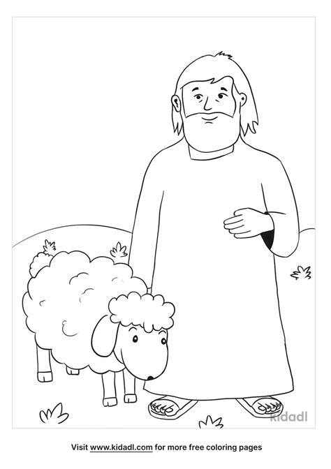 Parable Of The Lost Sheep Coloring Page Free