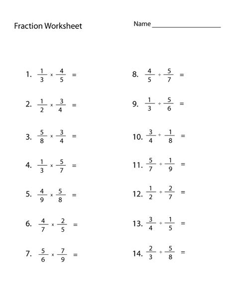 Image result for 6th Grade Printable Math Worksheets Fractions