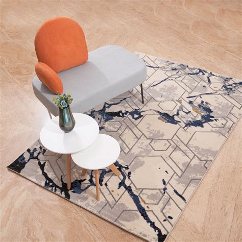 Lenx Abstract 3D FLoor Rug (5x7.5 feet) | Dekor Company