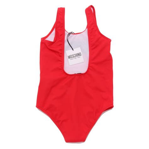 1992AF costume bimba girl MOSCHINO red printed swimwear kid