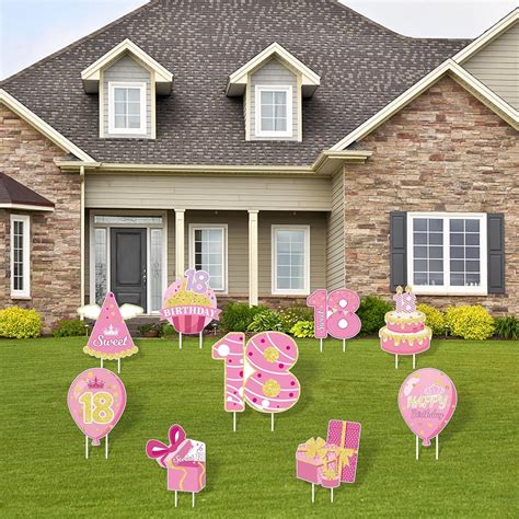 JOELELI Happy 18th Birthday Party Yard Signs-Set of | Ubuy India