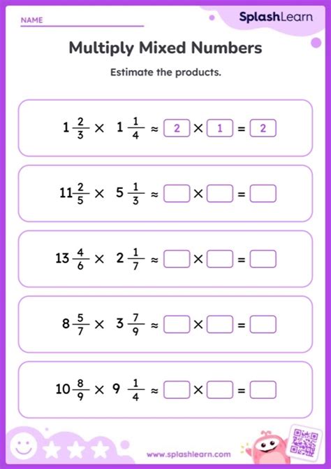 Image result for Multiplying Mixed Numbers Worksheet