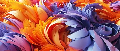 Purple and amber abstract paper artwork | Premium AI-generated image
