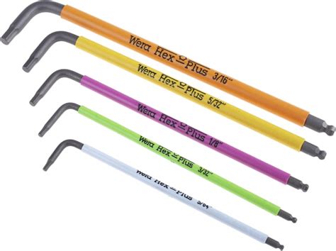05022639001 Wera | Wera 9 piece L Shape Imperial Hex Key Set, 1 x 5/64 ...