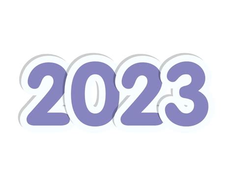 Nieuwjaar 2023 sticker met nummers geïsoleerde witte achtergrond ...