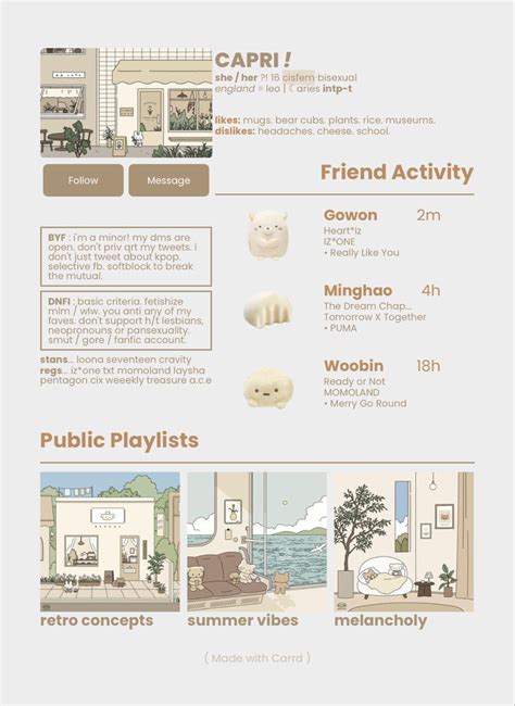 Carrd Templates Free Aesthetic Download