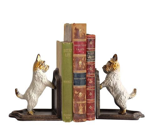 Decorative Bookends Cast Iron Dogs Sculptural Bookend Pair Heavy Duty ...