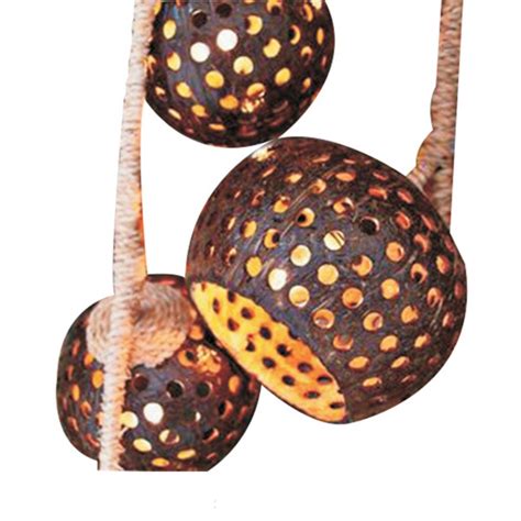 Buy Darusilpi Coconut Hanging Light Lamp (5x5x5-inch) Online at Low ...