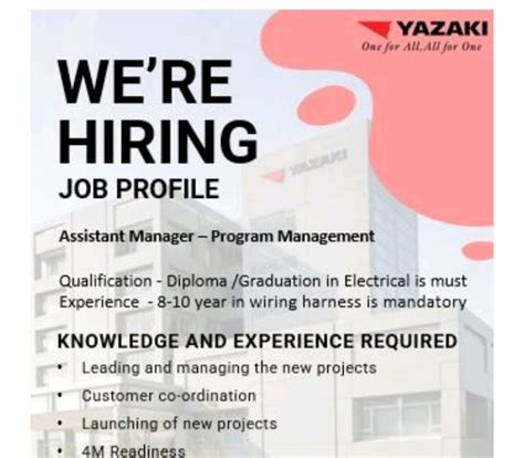 YAZAKI Hiring 2025