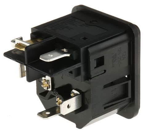 DC11.0001.203 Schurter | Schurter C14 Snap-In IEC Connector Male, 12A ...