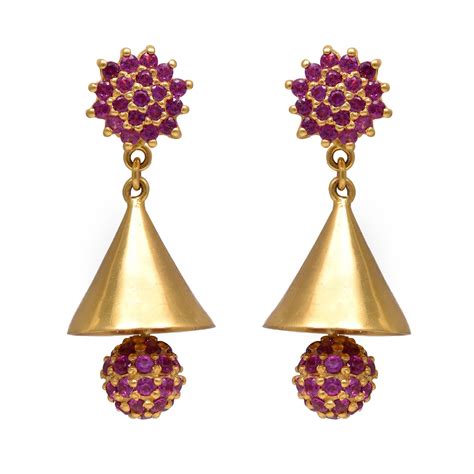 Buy joyalukkas 22k Yellow Gold Jhumki Earrings at Amazon.in