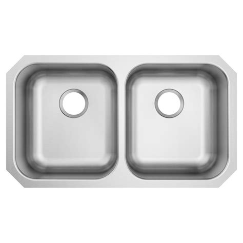 Moen 2000 Undermount 31.75-in x 18.25-in Satin Stainless Steel Double ...
