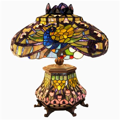 Glass art in your home: Peacock floor lamp - Warisan Lighting