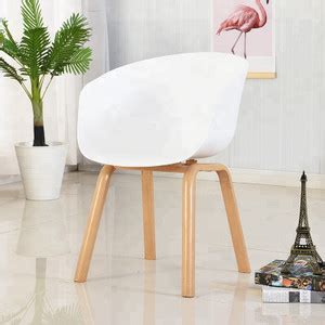 Finch Fox Delta Nordic Plastic Solid Wood Coffee Dining Chair in White ...