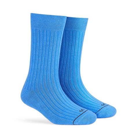 Buy Dynamocks Men & Women Cotton Stripes Crew Length Blue Socks Online