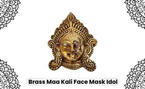Brass Maa Kali Face Mask Idol Antique Finish Kali MATA Face Murti for ...