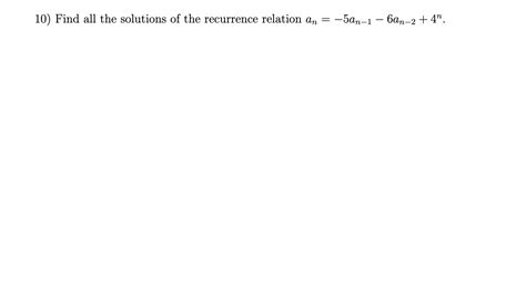 Image result for Recurrence relation Solutions