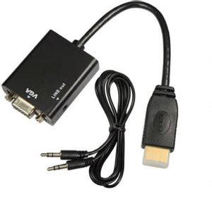 microware HDMI Cable 0.21 m 1080P HDMI Male to VGA Female Video ...
