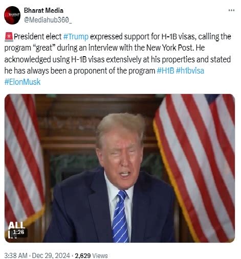 Fact Check: Donald Trump’s Latest Statement On H-1B Visa Debate? Viral ...