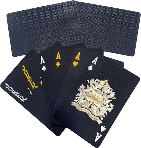 Obokata Waterproof Cards, Black Playing Cards, Deck of Cards, Plastic ...