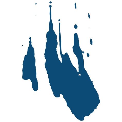 Vector dark blue ink drops and paint splashes hand drawn design element ...