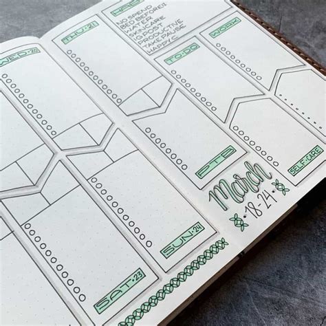 Image result for Bullet Journal Weekly Task Layout