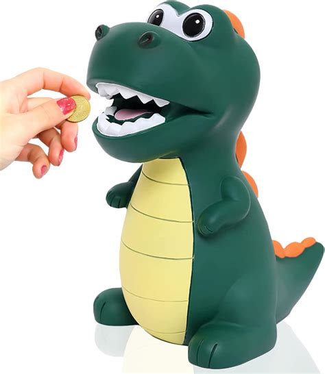 Amazon.com: Dinosaur Piggy Bank for Kids, Unbreakable Plastic Money ...