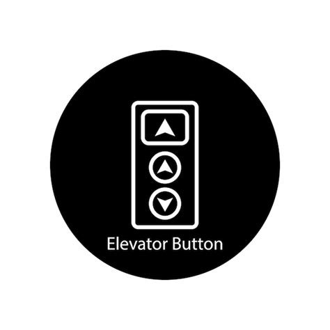 Aufzugsknopf-Symbol, Vektorvorlage, Illustration, Logo-Design | Premium ...