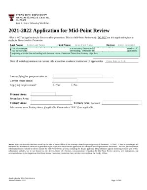 MID-POINT REVIEW PROCEDURE - Texas Tech University Health Sciences ...