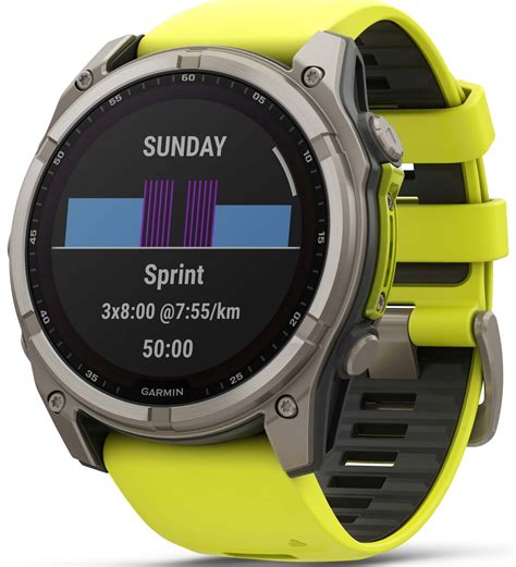 Garmin Fenix 8 51mm Sapphire Solar Titanium Amp Yellow Graphite ...