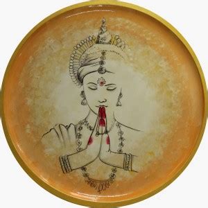 Aakriti Artisan Studio Namaskar Pichwai Wall Painting Plate Price in ...