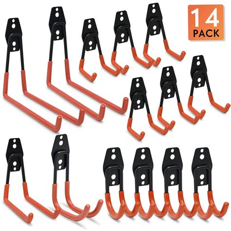 Foozet 14 Pack Garage Storage Hooks Tool Hangers Heavy Duty ...