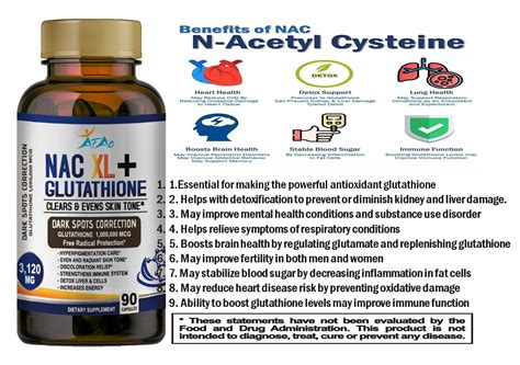 Nac xl afac L Glutathione NAC Collagen Skin White Dark Spots India | Ubuy