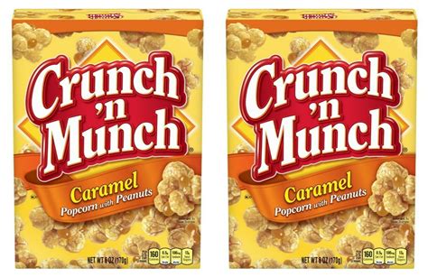 Crunch 'n Munch Caramel Popcorn with Peanuts 6oz (2 pack) - Walmart.com