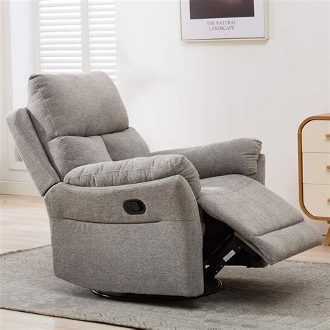 Buy ANJ Swivel Rocker Fabric Recliner Chair - Reclining Chair Manual ...