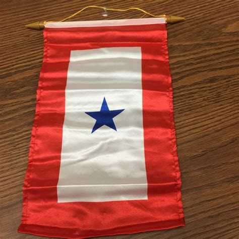 Blue Star Flag In Window