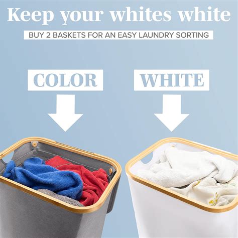 Buy Lonbet - Grey Laundry Baskets with Lid - XL 100 L - Large Laundry ...