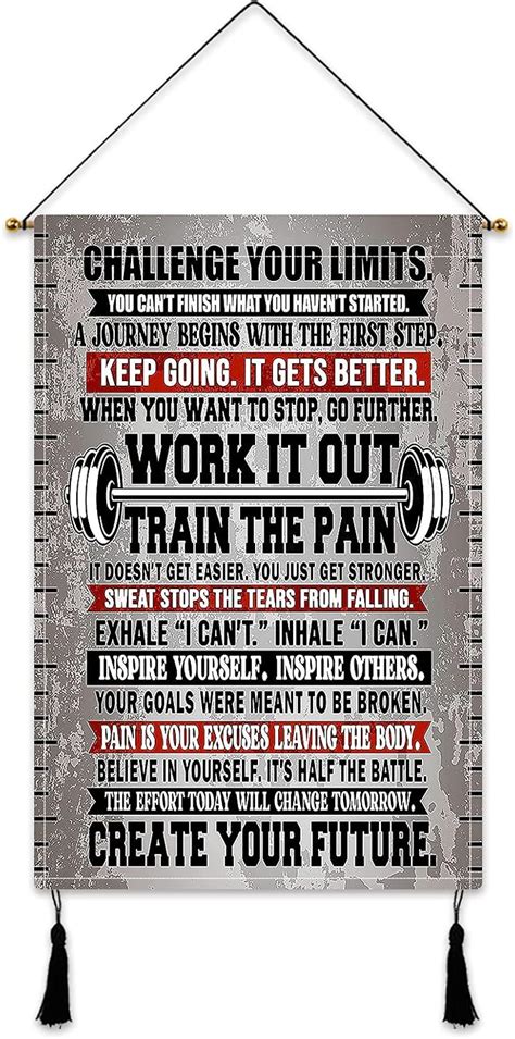 Buy ZIGUO Challenge Your Limits Work It Out Poster Inspirational ...