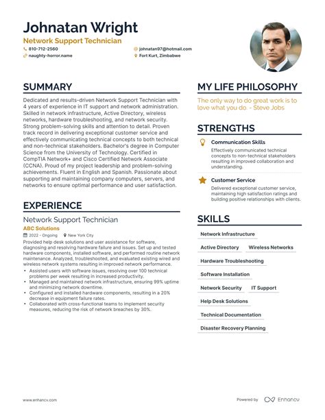 3 Successful Network Support Technician Resume Examples And Writing Tips for 2024